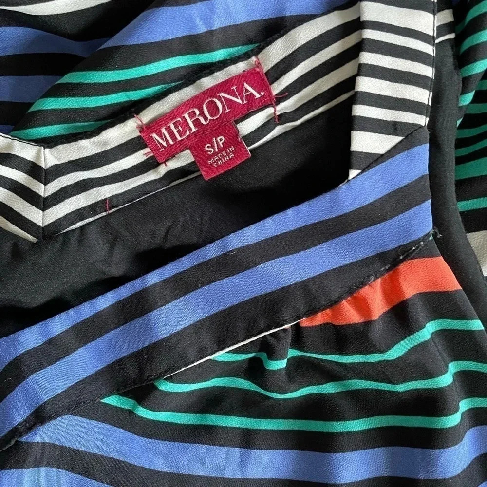Merona Dress multi color Stripes- Small - Picture 3 of 3